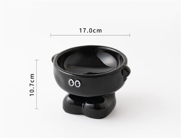 Elevated Ceramic Cat Bowl - Anti-Spill & Neck Protection