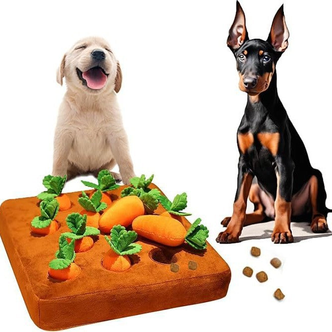 Interactive Carrot Pulling Plush Toy - Sniffing Mat & Chew Toy