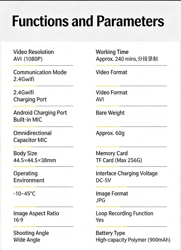 WiFi Pet Collar Camera - Real-Time Monitoring & Recording