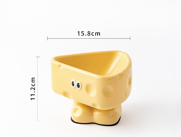 Elevated Ceramic Cat Bowl - Non-Slip Slow Feeder & Spine Protection
