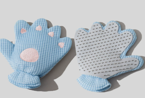Silicone Pet Grooming Gloves - Gentle Deshedding & Massage