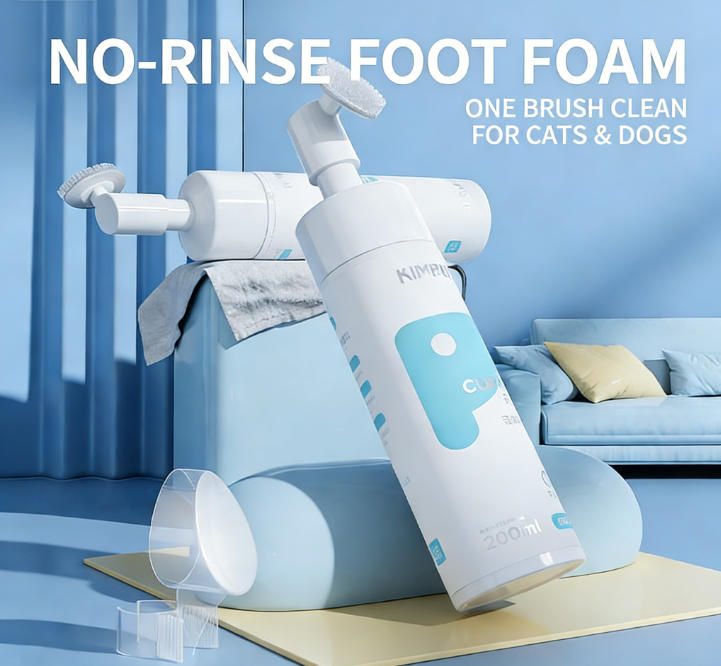 Pets Paw No-Wash Cleaning Foam Brush