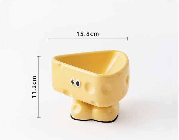 Elevated Ceramic Cat Bowl - Non-Slip Slow Feeder & Spine Protection