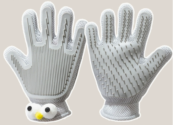 Silicone Pet Grooming Gloves - Gentle Deshedding & Massage