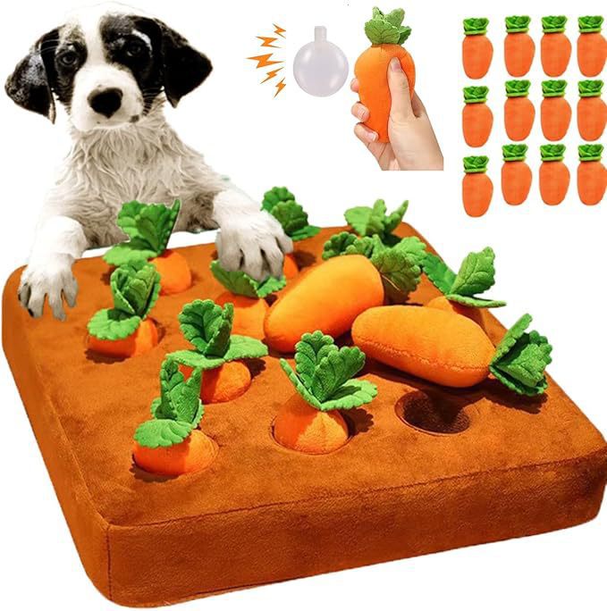 Interactive Carrot Pulling Plush Toy - Sniffing Mat & Chew Toy