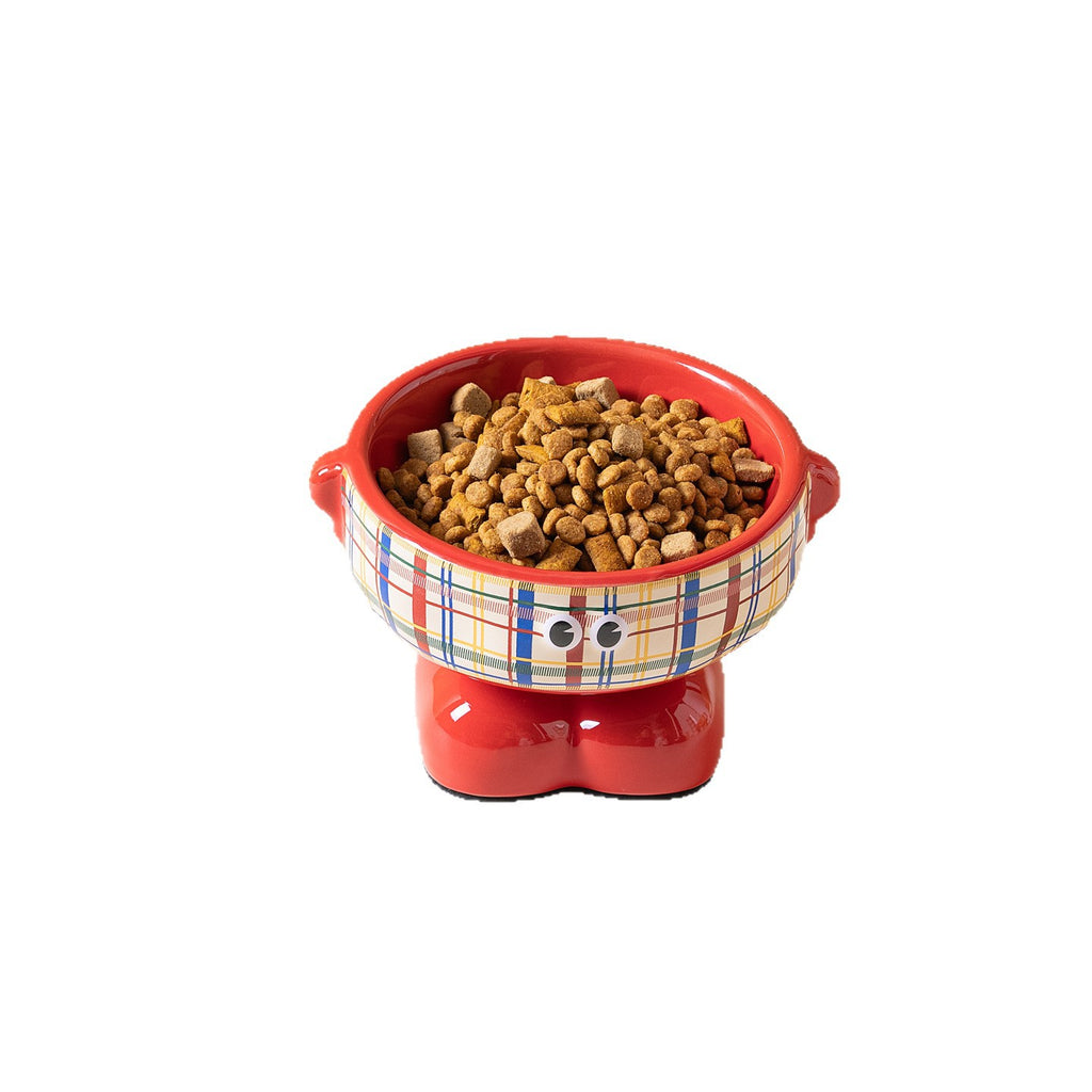 Elevated Ceramic Cat Bowl - Anti-Spill & Neck Protection