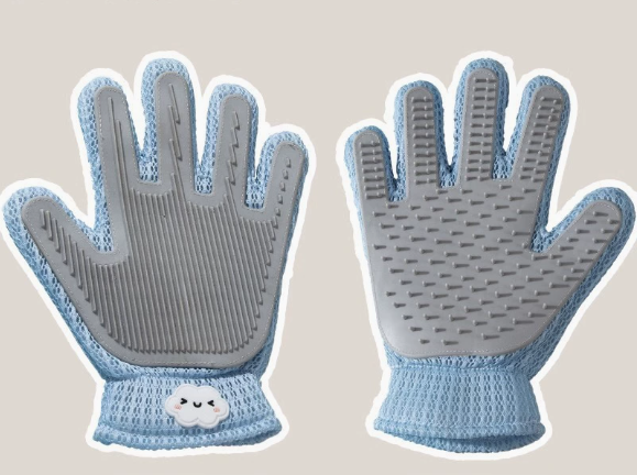 Silicone Pet Grooming Gloves - Gentle Deshedding & Massage