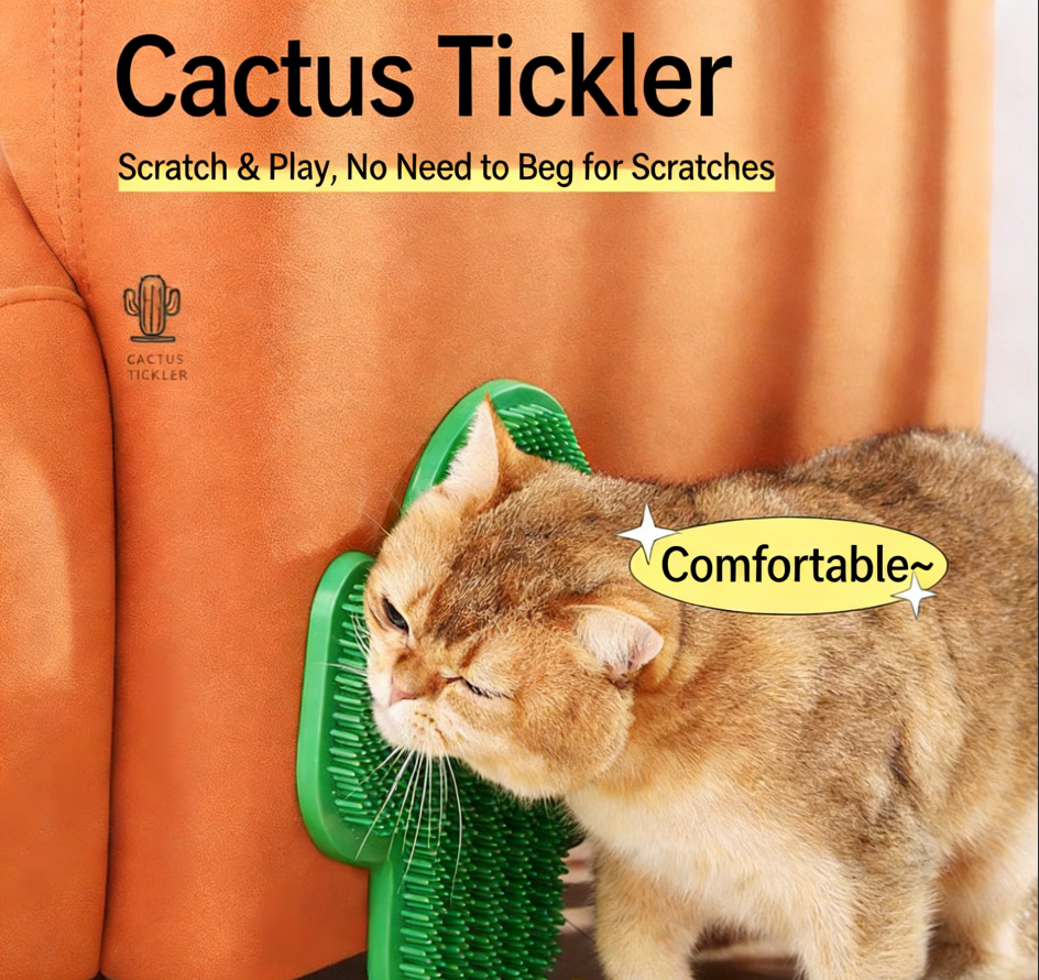 Cactus Cat Scratcher with Catnip Ball Toy