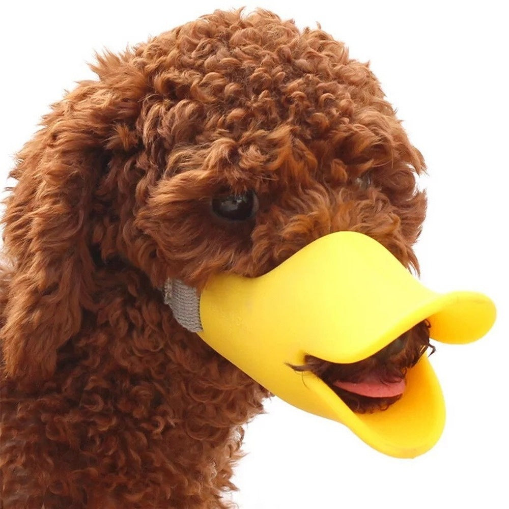 Silicone Duck Muzzle for Dogs - Anti-Bite & Bark Control