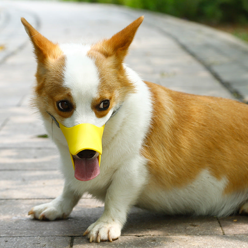 Silicone Duck Muzzle for Dogs - Anti-Bite & Bark Control
