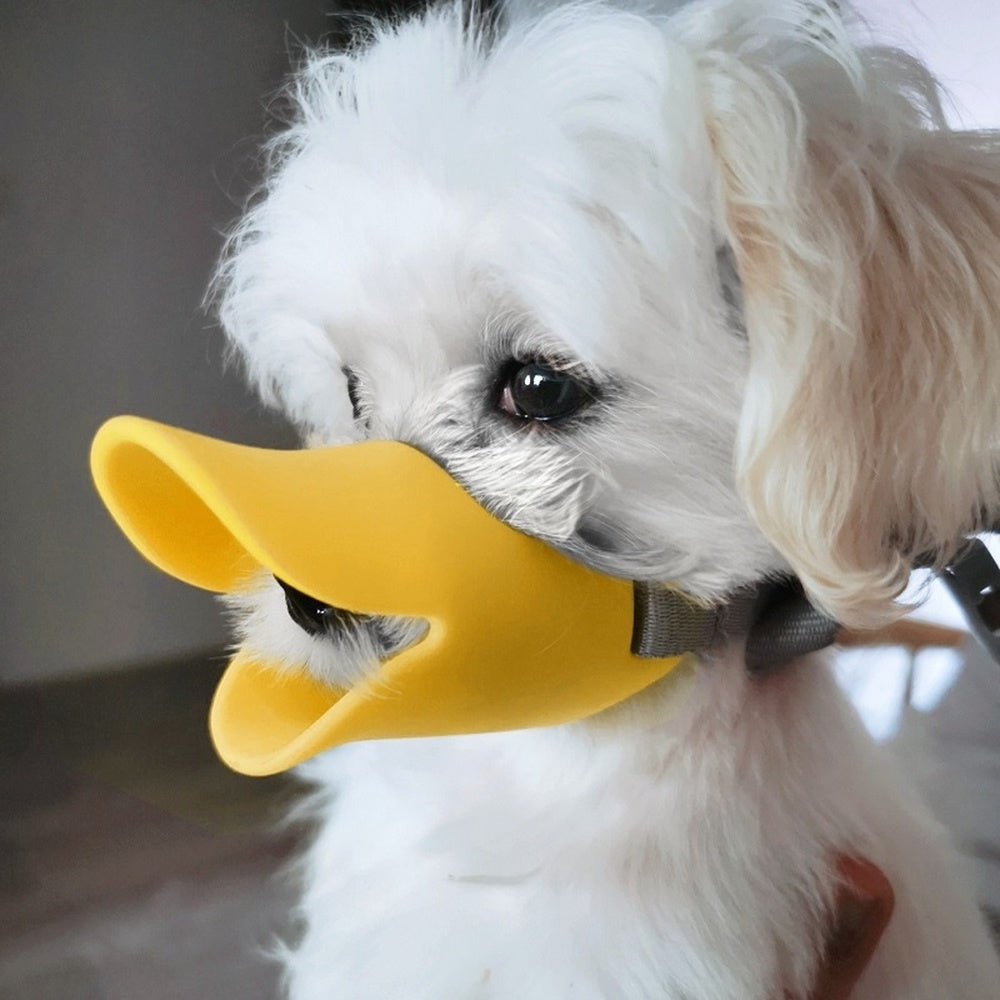 Silicone Duck Muzzle for Dogs - Anti-Bite & Bark Control