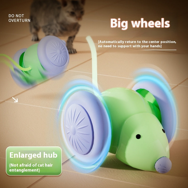 Smart Interactive Cat Toy - Auto Mouse Car with Obstacle Avoidance