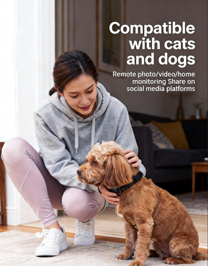 WiFi Pet Collar Camera - Real-Time Monitoring & Recording
