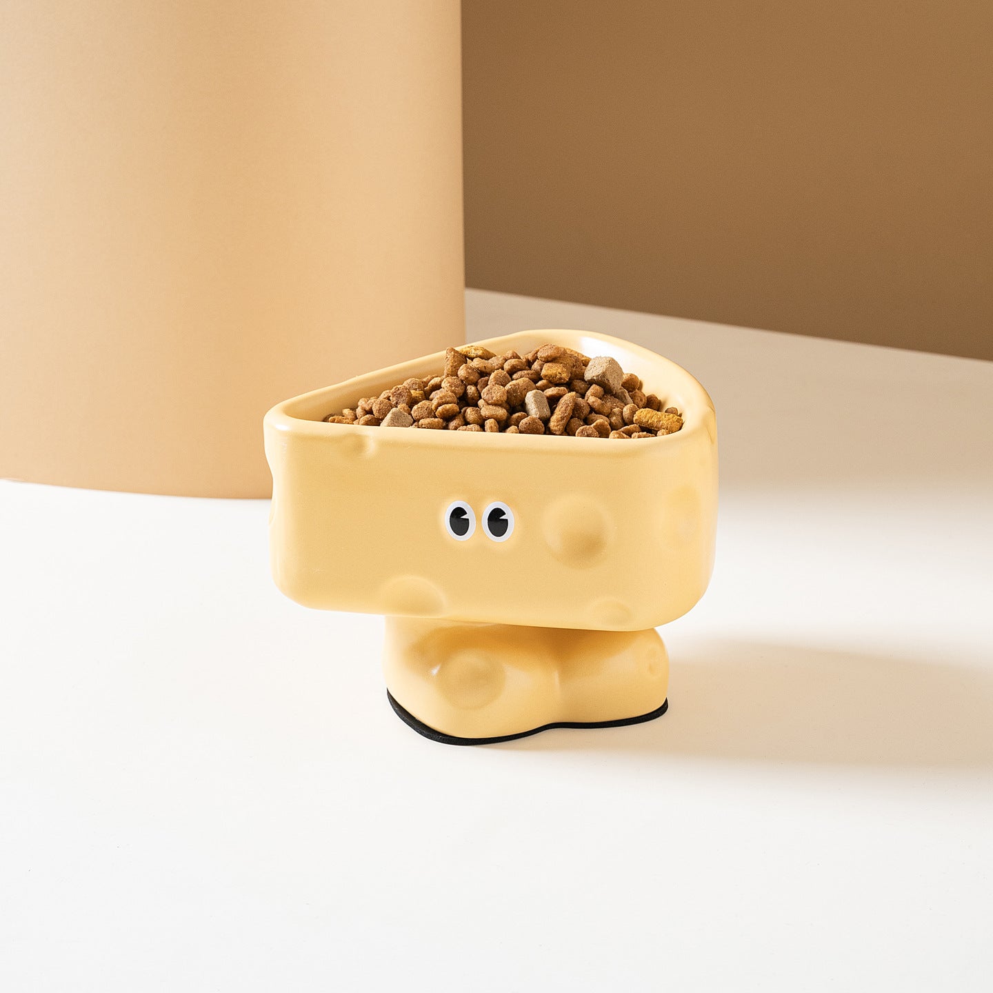 Elevated Ceramic Cat Bowl - Non-Slip Slow Feeder & Spine Protection