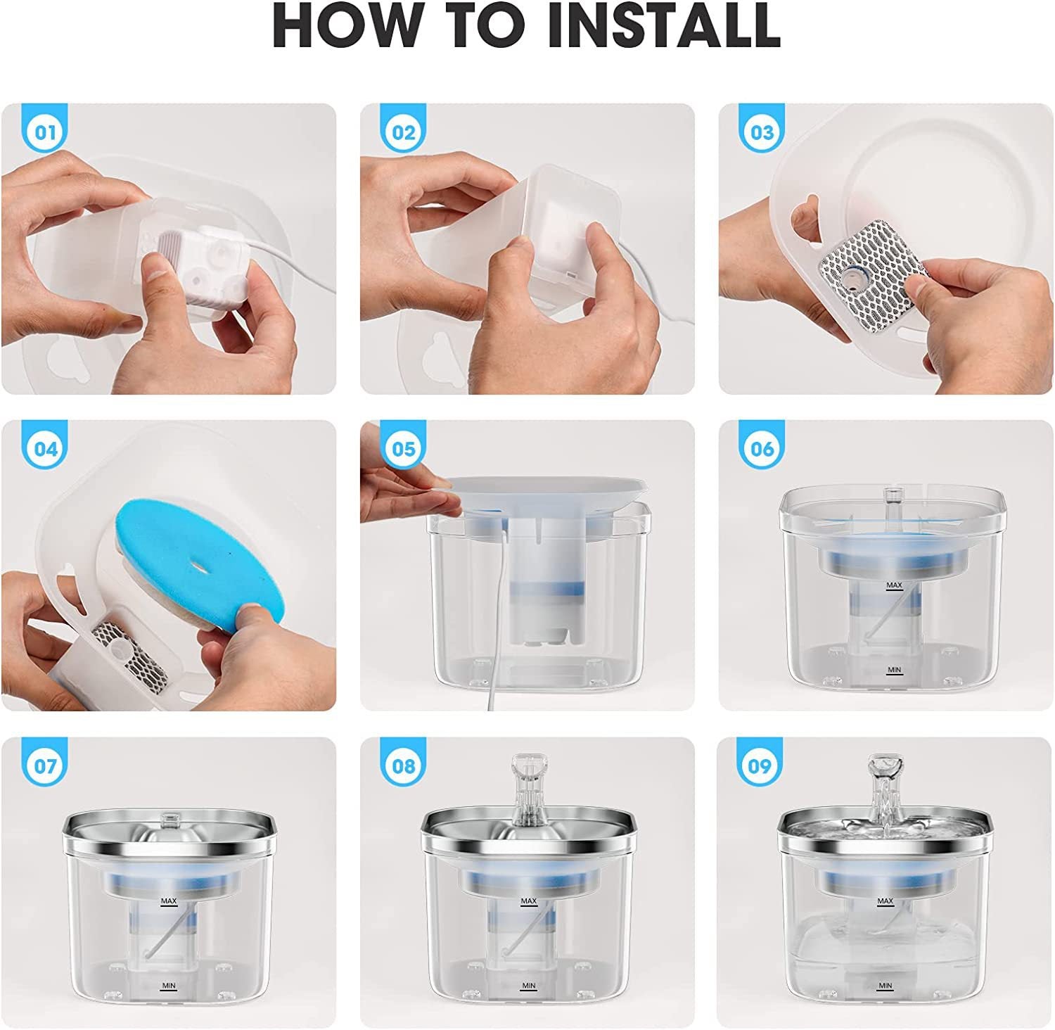 Smart Pet Water Fountain with Temperature Control & Filtration