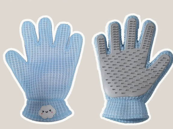Silicone Pet Grooming Gloves - Gentle Deshedding & Massage