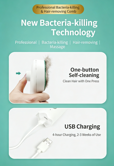 UV Sterilization Pet Grooming Comb