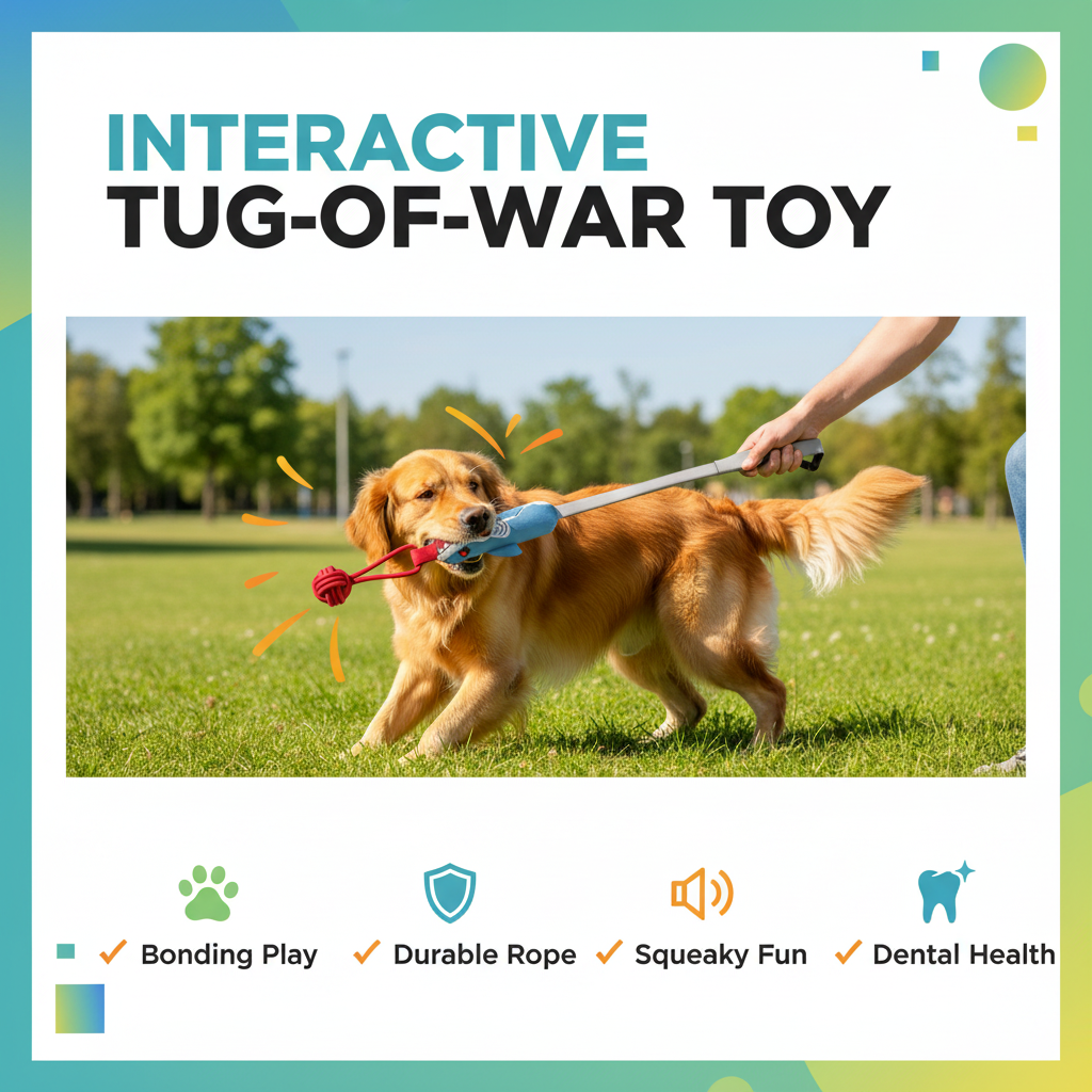 Interactive Tug-of-War Toy - Golden Retriever Bonding Play